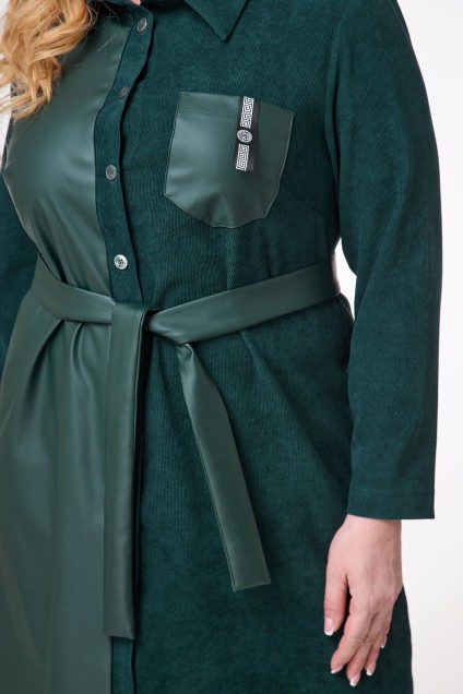 Платье 1247 бутылочно-зеленый Anelli