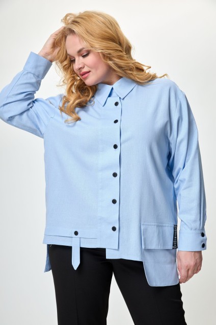 Рубашка 1252 голубой Anelli