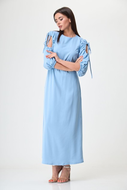 Платье 1264 голубой Anelli