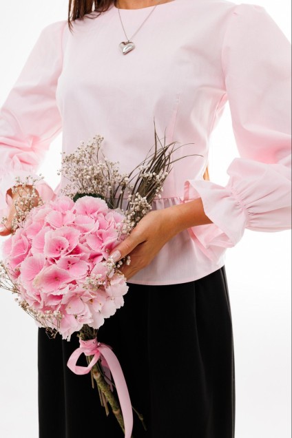 Блузка 1411 розовый Anelli