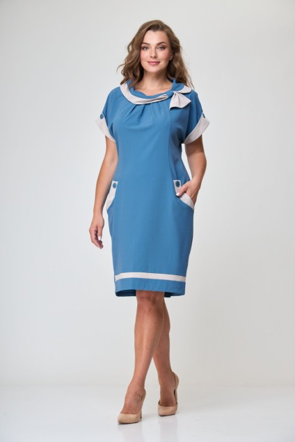 Платье 526 голубой Anelli