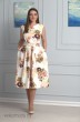 Платье 696 персик+цветы (без пряжки) Anelli