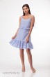 Платье 851 голубой+полоска Anelli