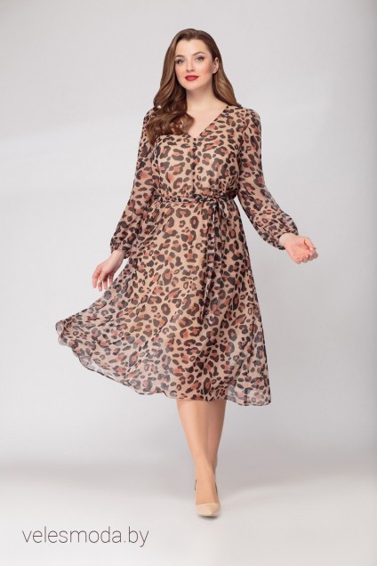 Платье 1294 леопард Denissa