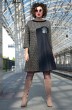 Платье 1245-2 черный+беж+серый Avanti