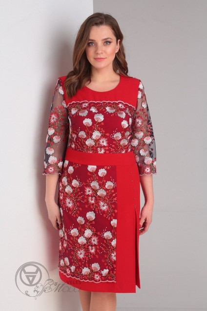 Платье 536 красный Basagor