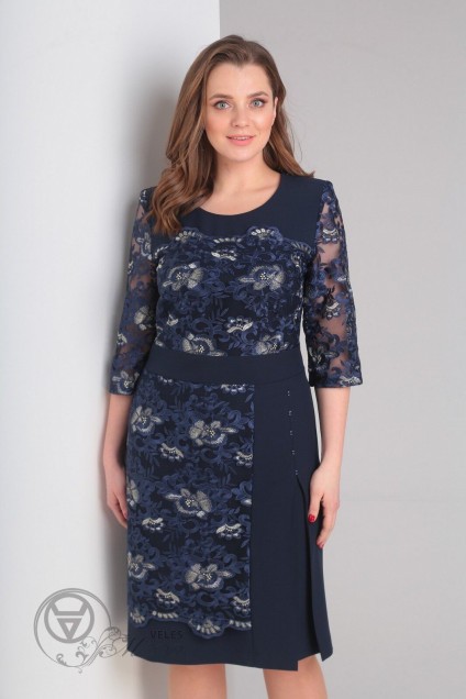 Платье 536-2 темно-синий Basagor