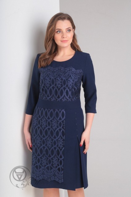 Платье 536-3 темно-синий Basagor