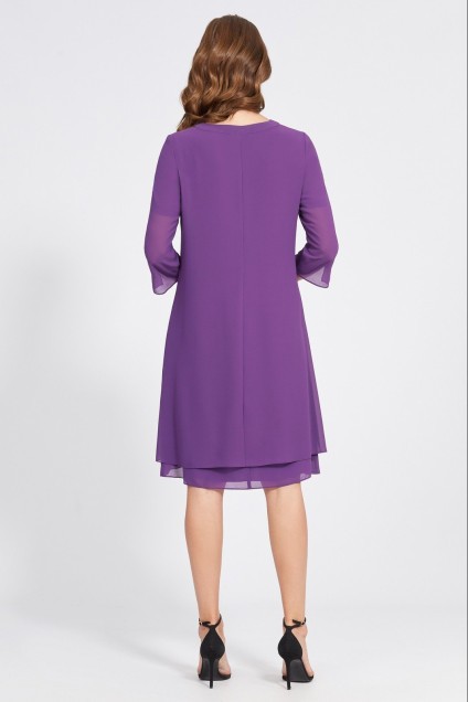Костюм с платьем 4843 фиолетовый Bazalini