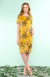 Платье 3217 желтый+цветы Bazalini