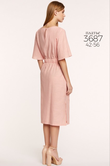 Платье 3687 розовый Bazalini