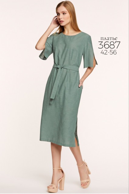 Платье 3687 зеленый Bazalini