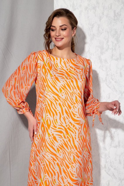 Платье 2105 оранжевый Beautiful&Free