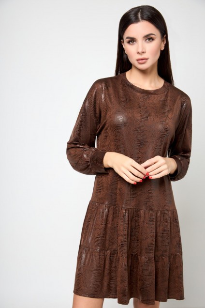 Платье 1388 коричневый БелЭкспози