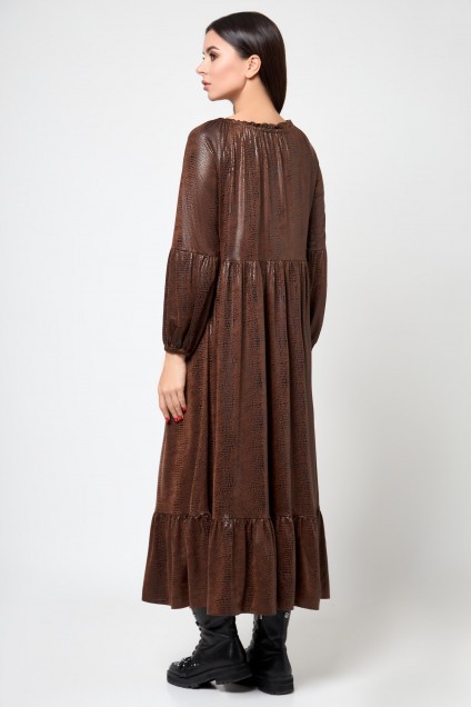 Платье 1501-1 коричневый БелЭкспози