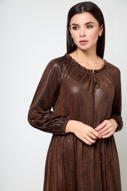 Платье 1501-1 коричневый БелЭкспози