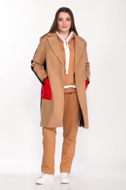 Пальто+костюм брючный 2135 песок Belinga