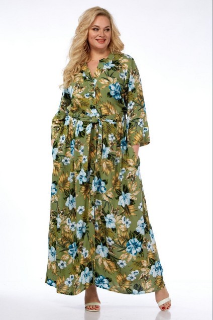 Платье 5003-1 оливковый Celentano