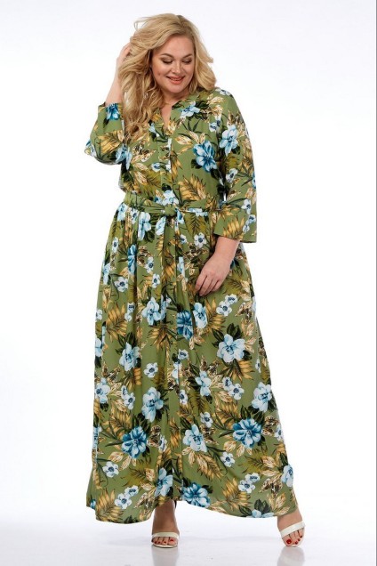 Платье 5003-2 оливковый Celentano