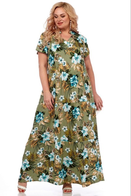 Платье 5009-1 оливковый Celentano