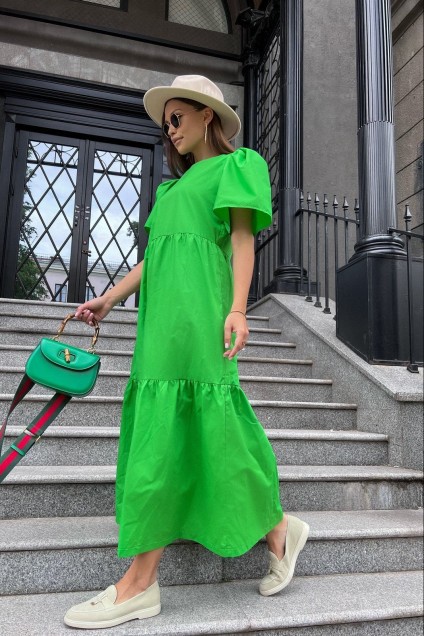 *Платье 0710-2 зеленый Continental Fashion