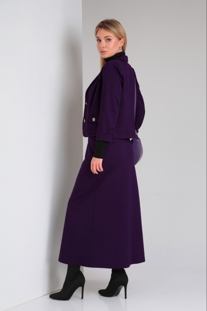 Костюм с юбкой 1633 пурпурный DOGGI