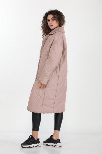 Пальто 6300 бежево-розовый DOGGI