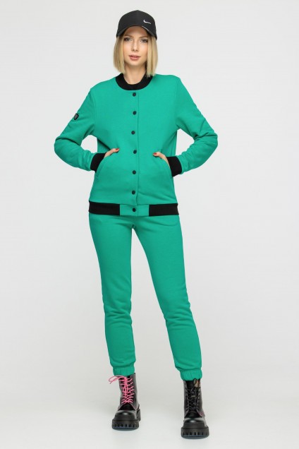 Спортивный костюм 16074 зеленый DOMNA