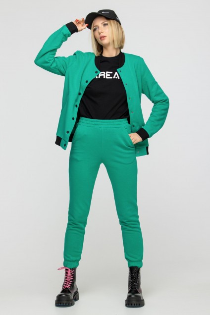 Спортивный костюм 16074 зеленый DOMNA