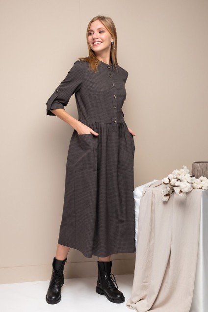 Платье 1405 серый Daloria