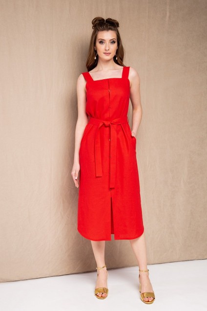 Платье 1658 красный Daloria