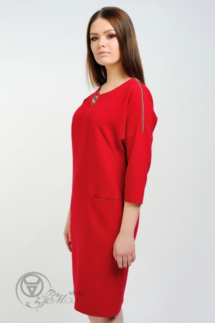Платье 1389 красный Danaida