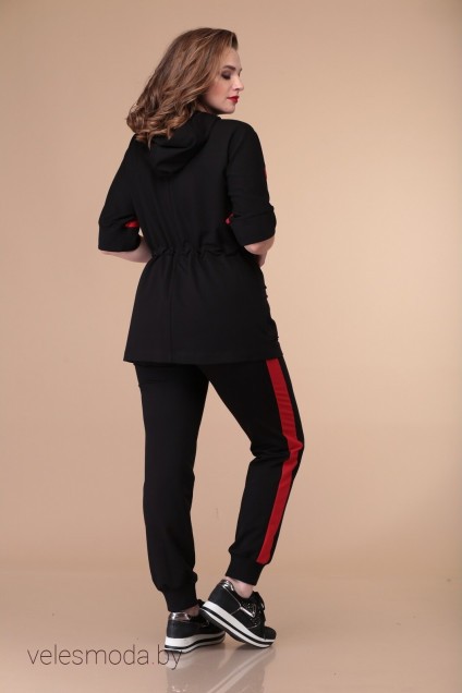 Спортивный костюм 1901 красный+черный Danaida