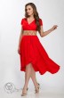 Платье 1196-1 красный DilanaVIP