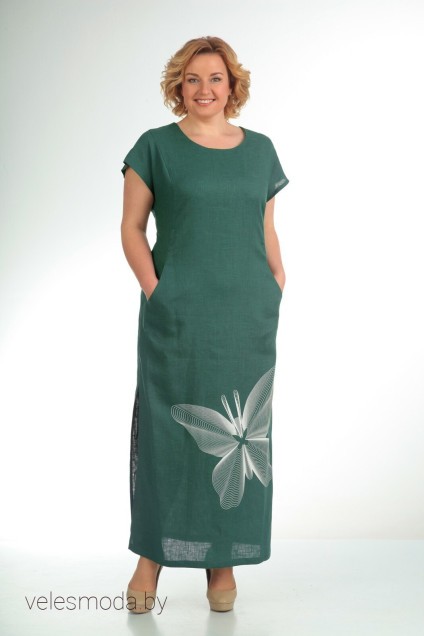 Платье 1090 зеленый Diamant