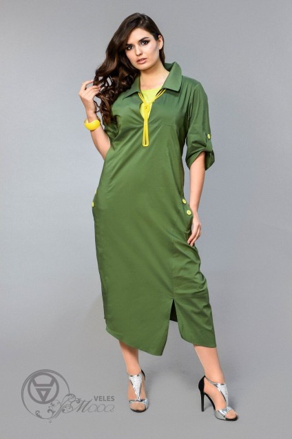 Платье 1005 зеленый Diva