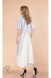 Платье 1017 бело-голубая полоска Diva