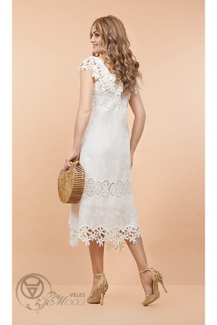 Платье 1034 белый Diva