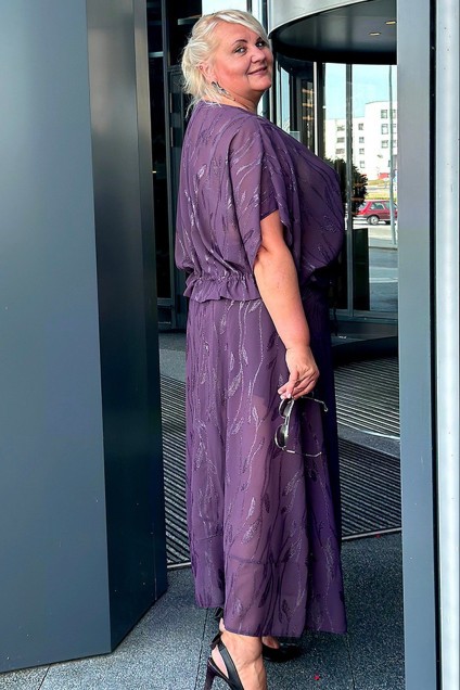 Костюм с юбкой 1630 фиолетовый Diva