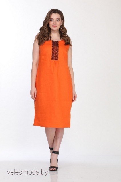 Платье 1292 оранжевый Djerza