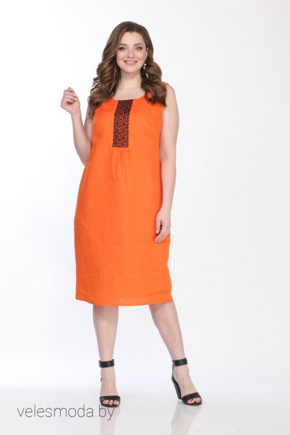 Платье 1292 оранжевый Djerza