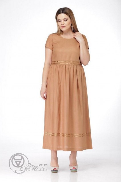 Платье 1438 светло-коричневый Djerza