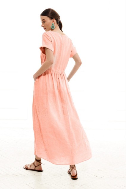 Платье 1003 персиковый Elletto Life