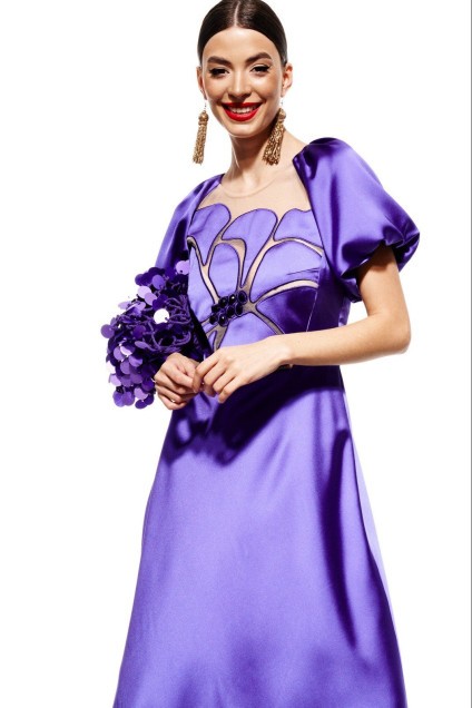 Платье 1975 фиолетовый Elletto Life