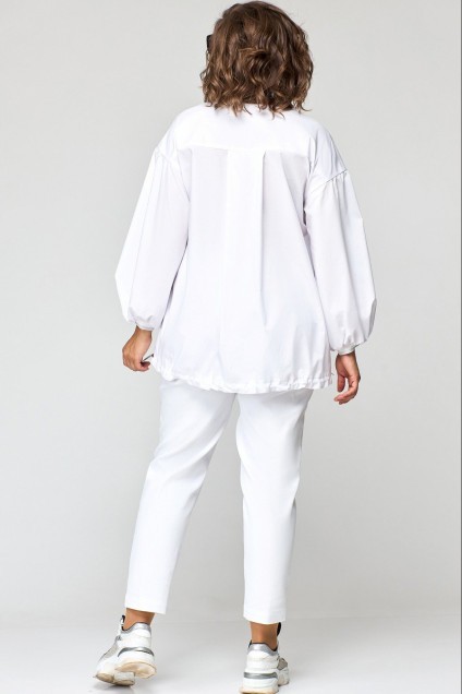 *Блузка 147-1 бело-серый EVA GRANT