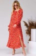 Платье 158 красный + принт EVA GRANT