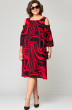 Платье 7145 красный принт EVA GRANT
