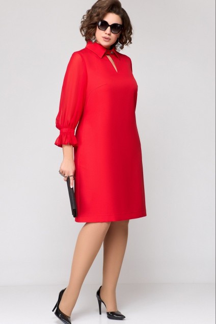 *Платье 7185 красный EVA GRANT