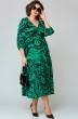 Платье 7235 зелень принт EVA GRANT