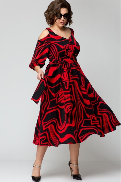 Платье 7281 красный EVA GRANT